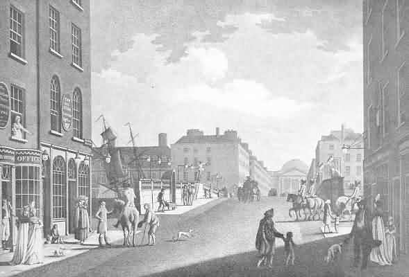 Essex Bridge 18th century Dublin, James Malton Irish art print
