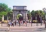 Stephens Green entrance archway, Dublin city center