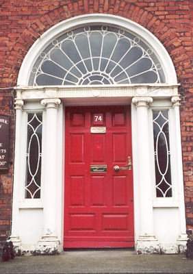Dublin door photograph,Georgian doorway, Historic Irish architecture