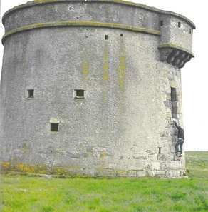 An old stone lookout fort on Ireland's East coast, County Dublin 1997 photo