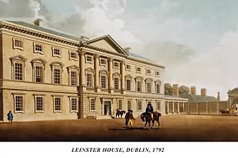 James Malton Antique Dublin print of Leinster House