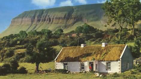 Ireland image of thatch cottage in Co Sligo