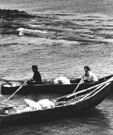 Old Ireland Aran Islands Images of currach boatmen, Photo by Brendan Doyle