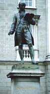 
Trinity College Dublin Ireland - Oliver Goldsmith statue at entrance