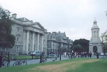 Irish photo, Trinity College Dublin ireland,entrance quadrangle