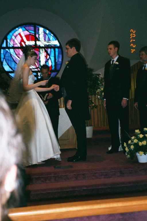 Jane reads her Wedding vows