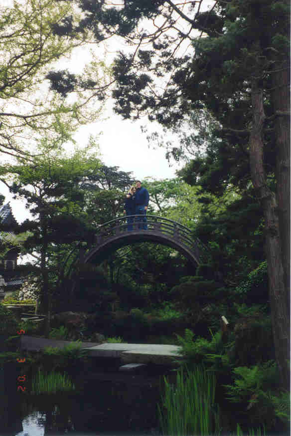 Jane & Tim crossing the bridge