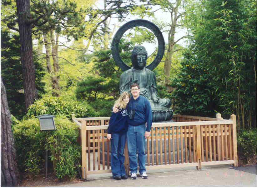Jane & Tim with Buddha