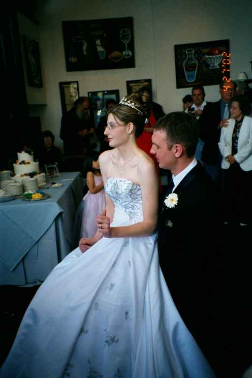 Just sit here while I look up your dress