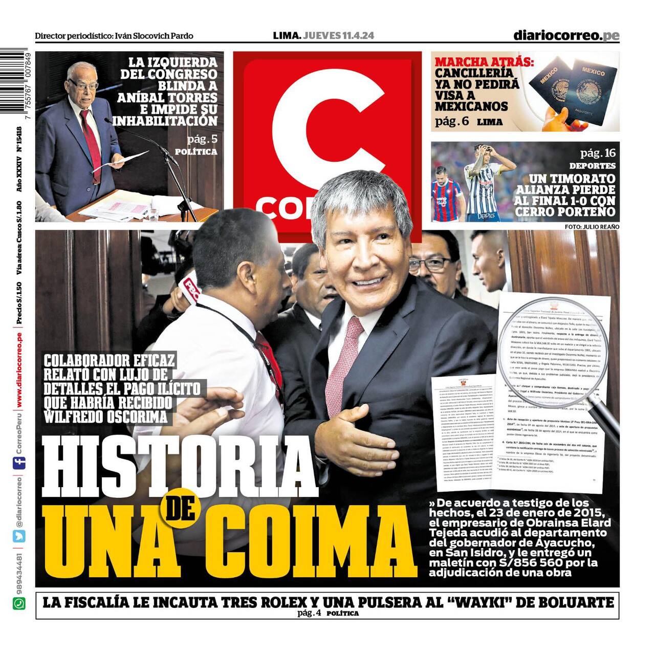 Clic aqui Diario Correo Peru..