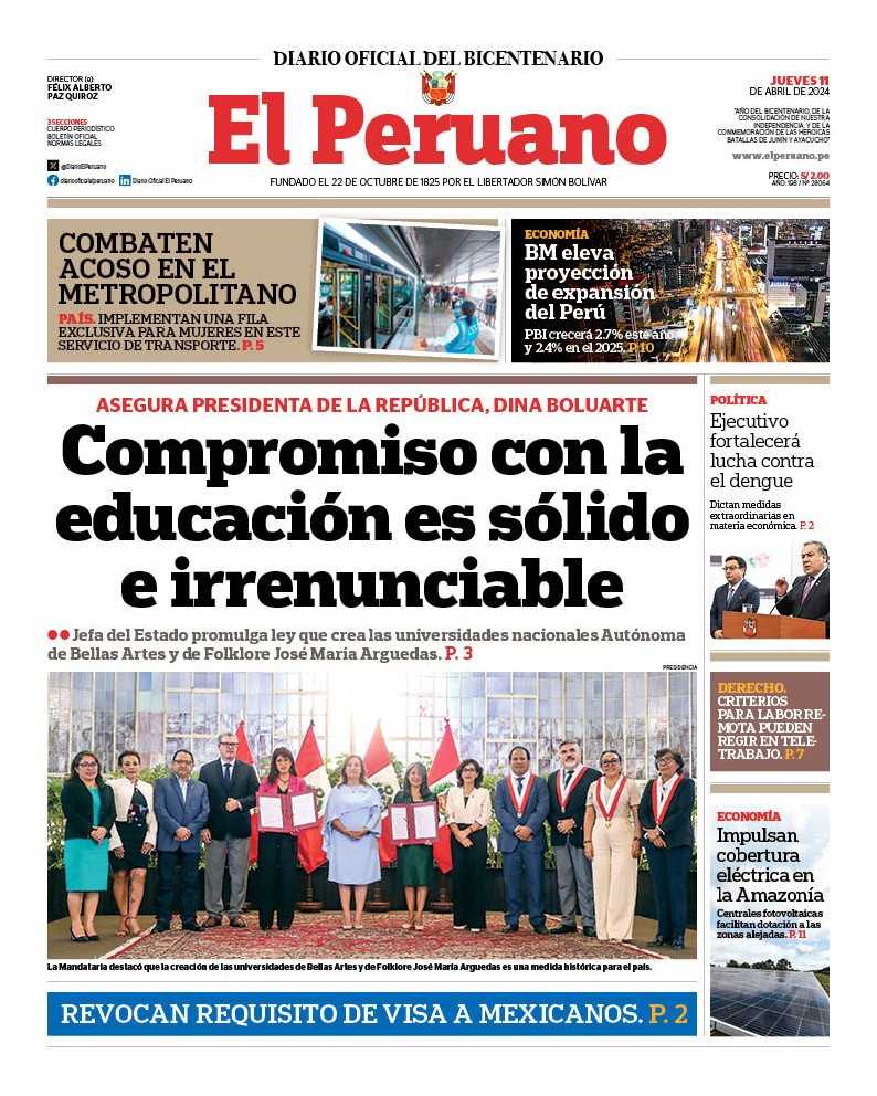 Clic aqui Diario El Peruano..