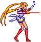 Super Sailor Moon ready to attack