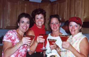 girl's toasting