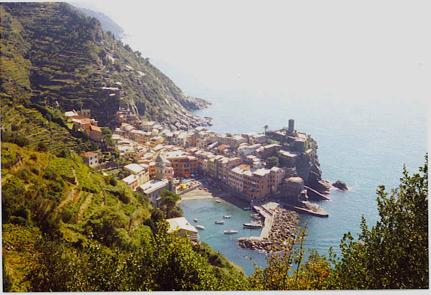 The town of Vernazza on the Cinque Terre, Italian Riviera