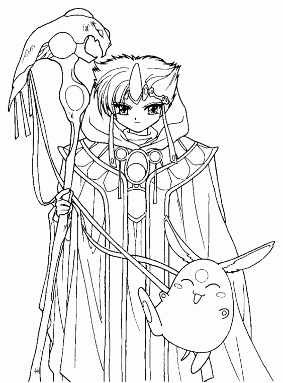 Magic Knight Rayearth Coloring Page