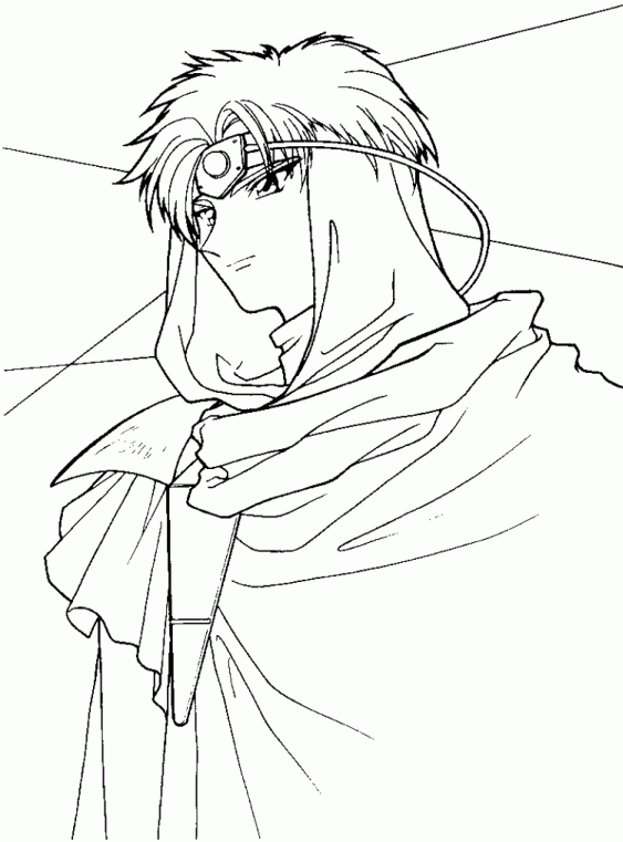 Magic Knight Rayearth Coloring Page