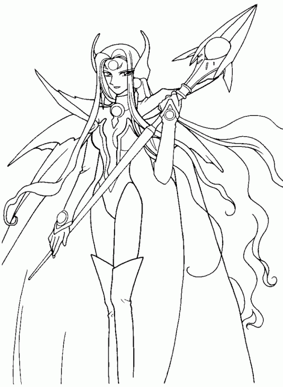 Magic Knight Rayearth Coloring Page
