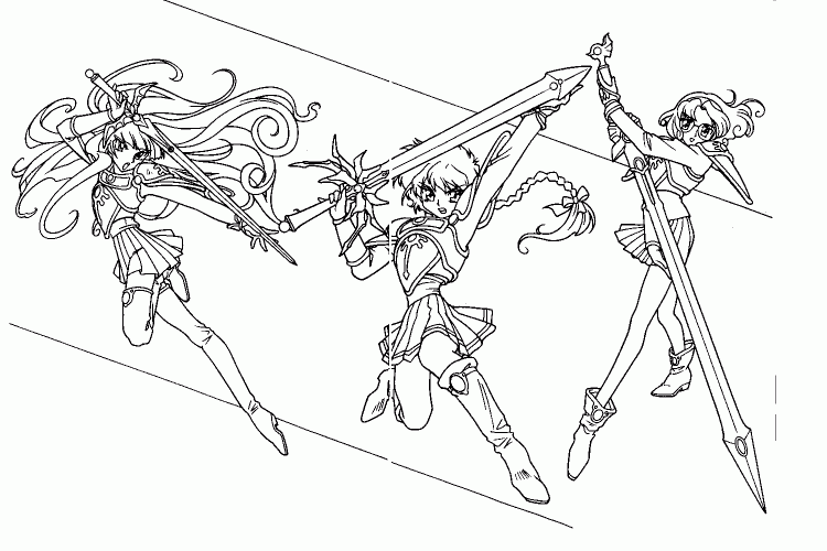 Magic Knight Rayearth Coloring Page