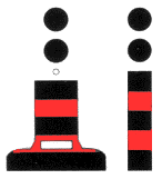 red and black for danger