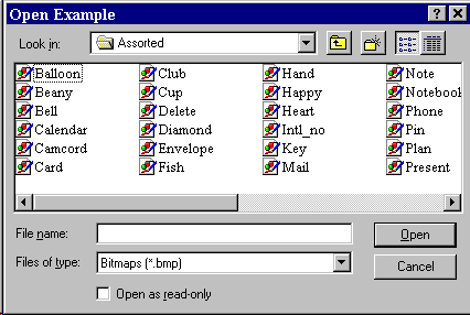 Open Common Dialog Box