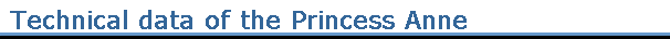 Technical data of the Princesse Marie-Christine