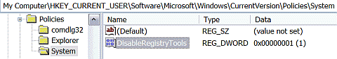Regedit DisableRegistryTools key (1)