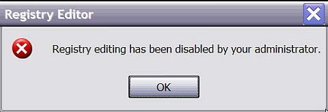 Regedit disabled