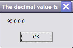 WSH message box giving decimal value of 95
