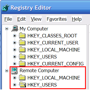 Remote registry hive loaded