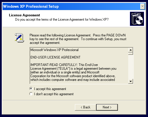 Accept the EULA