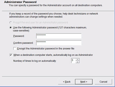 Administrator Password.