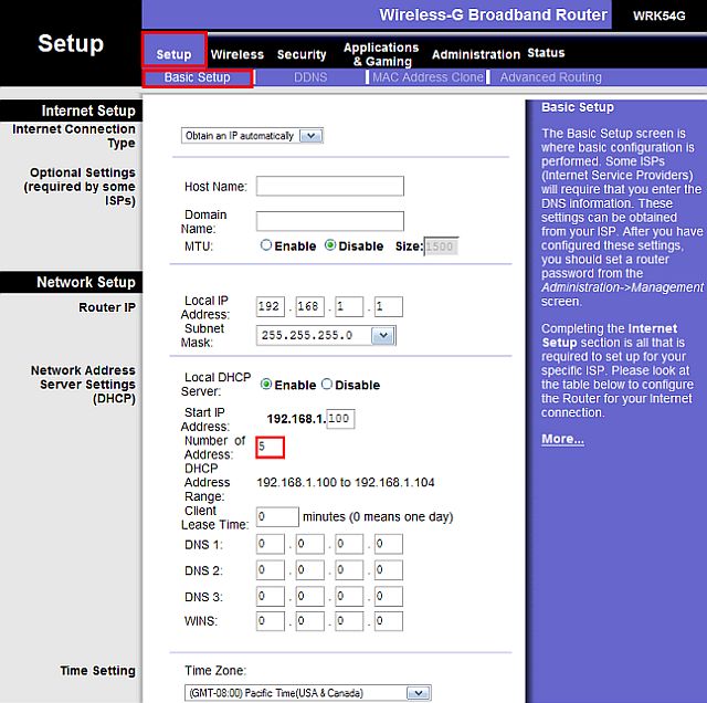 Limit number of address