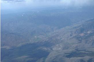 High altitude photo of the Salmon Gorge, look closely!