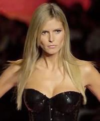 Heidi Klum leather corset