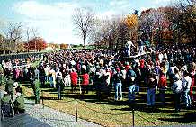 Gathering at the Vietnam Veterans Memorial