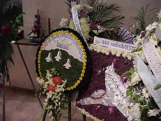 Flowers at the Colonel's Funeral Ceremonies