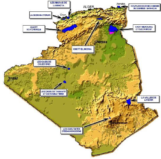 mapa de argelia