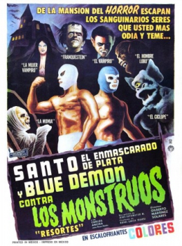 poster Santo y Blue Demon contra los monstruos&nbsp;&nbsp;(1970)