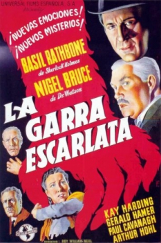 poster Sherlock holmes y la garra escarlata&nbsp;&nbsp;(1944)