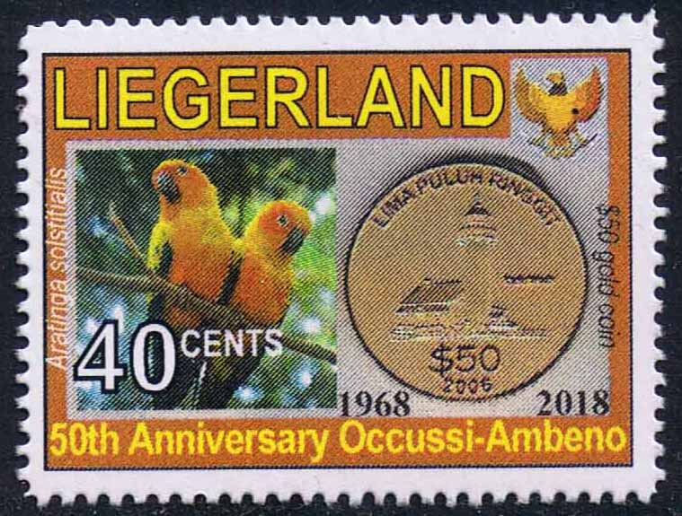 Liegerland 2018 50th anniversary of Occussi-Ambeno's independence, 40 cents.