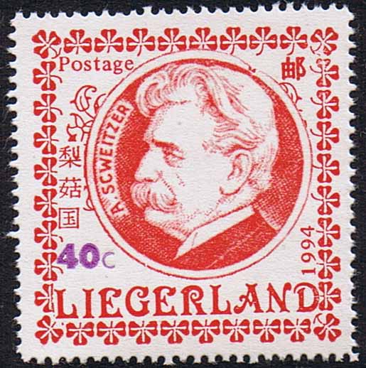 Liegerland 1994 Albert Schweitzer, 40 cents