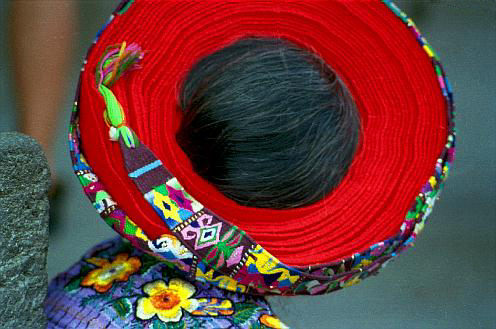 Typical hat in Santiago Atitlan .... CLICK here to see more photos of The New Mayas