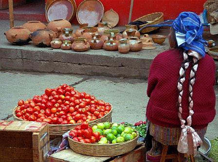 Fruit and Vegetable seller in Totonicapan