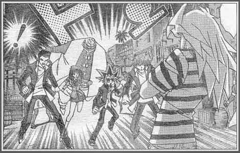 Outta the way Bakura! There's no way you can stop *all* of us from returning to the mother-ship.