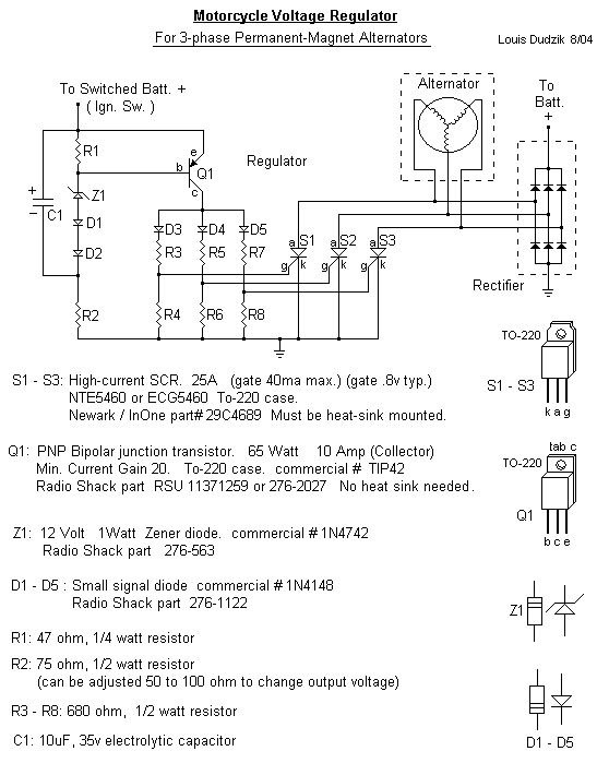 Schematic for Volt. Reg.