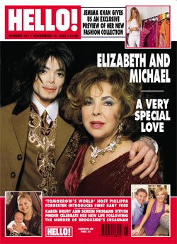 Hello Magazine Cover with MJ & LIZ