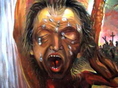 Aldes:Krik vapijuceg u pustinji.Detalj slike iz ciklusa:Predosecaj gradjanskog rata