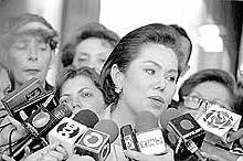Ixora Rojas, de AD, llev� la peor parte aunque al final sali� ilesa (foto: Tal Cual).