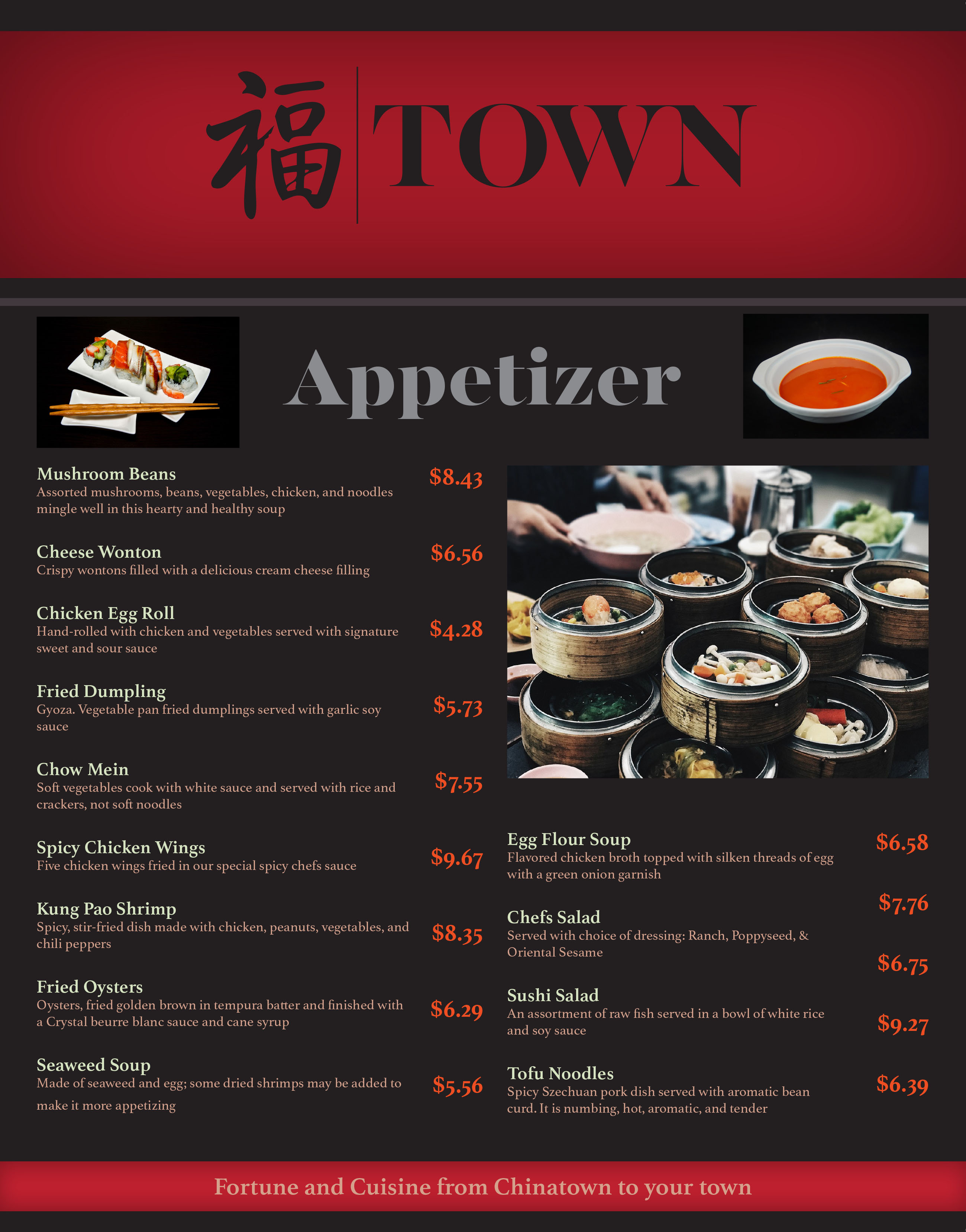 Appetizer Menu
