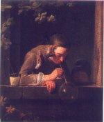 Muchacho formando pompas de jab�n (�leo de Chardin)